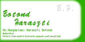 botond haraszti business card